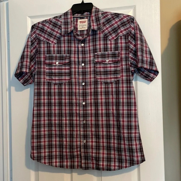 Levi’s men’s western short sleeve pearl snap shirt size medium - Picture 1 of 7